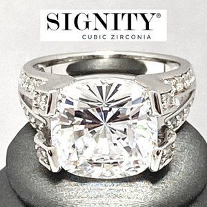 925 Sterling Silver, Signity Diamond CZ Ring